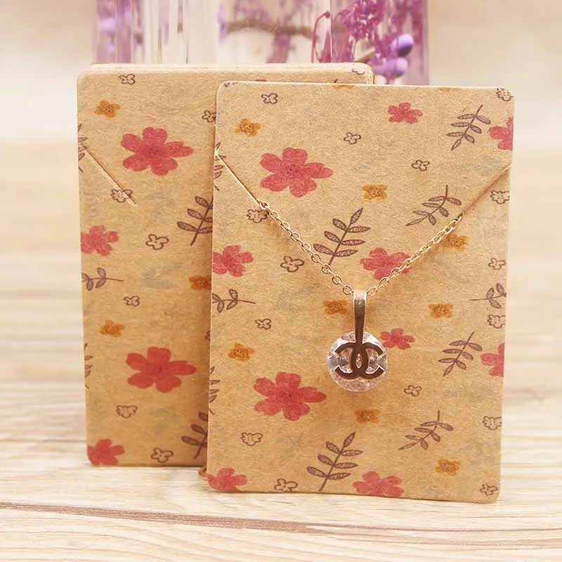 100Pc various design jewelry necklace paper package card DIY handmade flower/marbling/sweet love charms pendant dispaly tag card