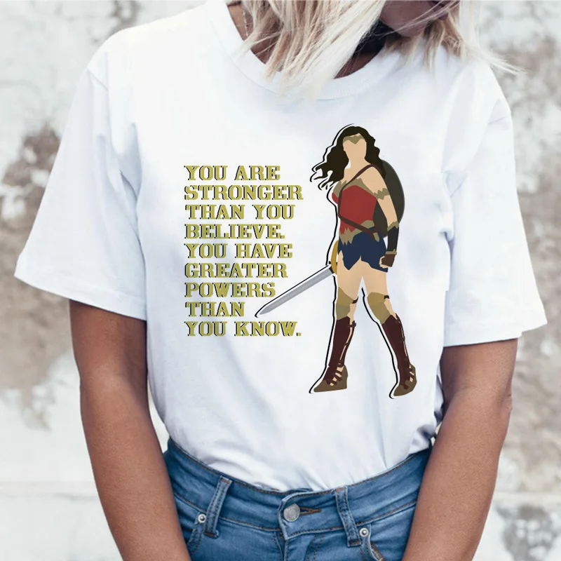 

Wonder Woman t shirt harajuku top ulzzang tee ahier t-shirt tshirt women female femme summer streetwear hip hop cartoon
