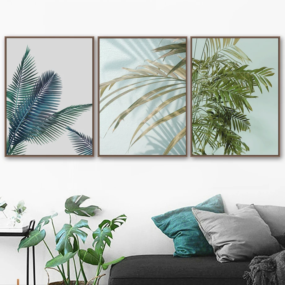 

Pine Needles Palm Leaf Plant Landscape Wall Art Canvas Painting Nordic Posters And Prints Wall Pictures For Living Room Decor