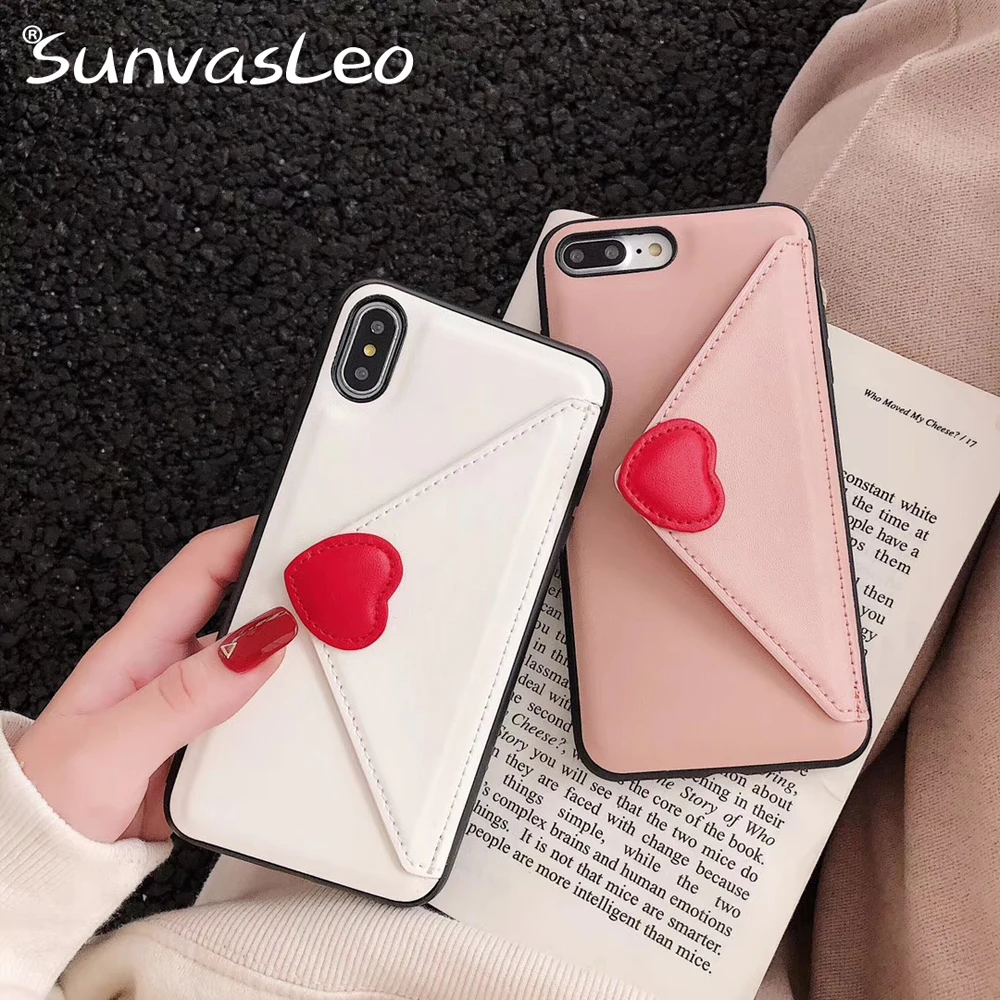 

For iPhone 6 7 8 Plus X XR XS Max For Samsung S10 S10e S10+ Pretty Case Phone Leather Back Cover Fashion Cash Pocket Wallet