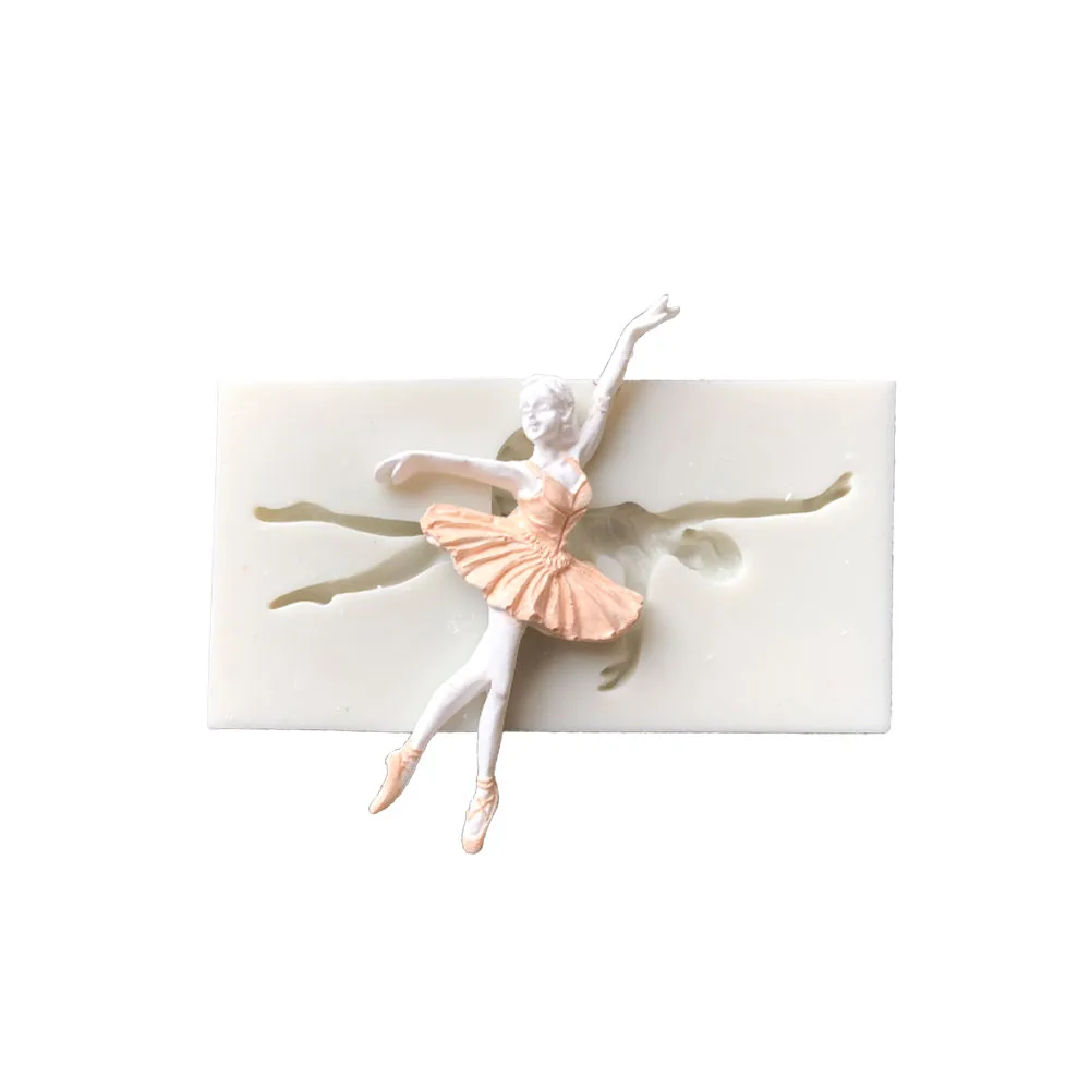 Aouke балерина девушка помадка кекс украшения формы торт силиконовые формы сахарная паста Конфеты Шоколад для мастики и глины плесень K067