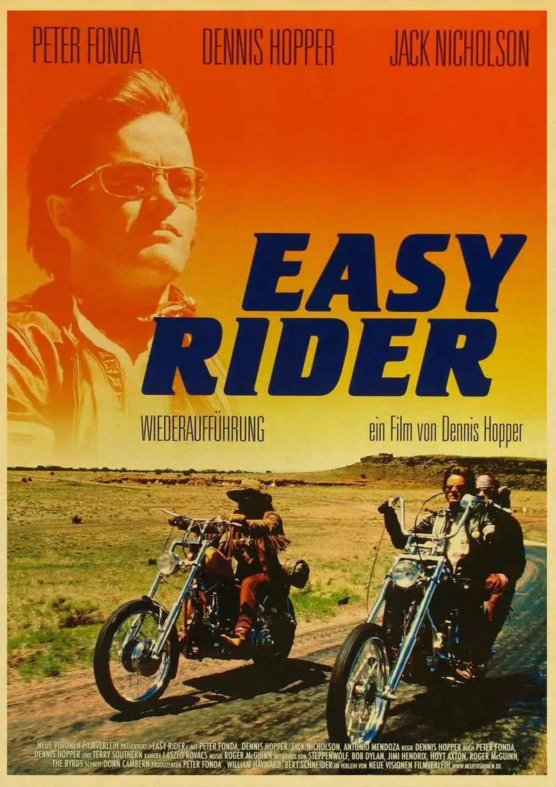 Фильм Easy Rider Плакат Украшение дома крафт-бумага Ретро плакат мотоцикл рисунок core наклейки на стену