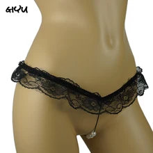 Женские трусики с открытой промежностью, кружевные стринги верности, трусики с вырезами, жемчужное сексуальное нижнее белье, мини микро бикини, стринги, женское нижнее белье