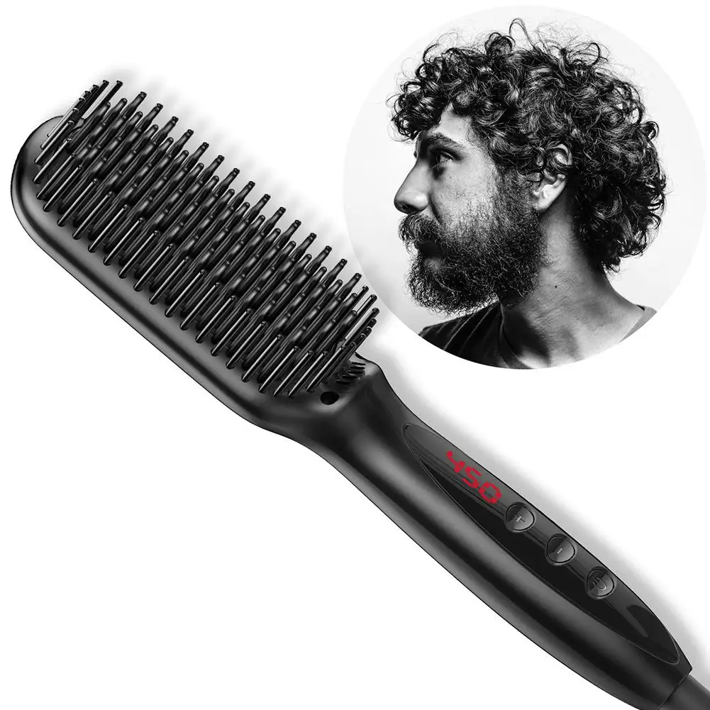 

EU/US Plug Negative Ion Ceramics Hair Brush Fast Hair Straightener Comb Electric Brush Comb