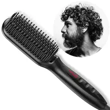 EU/US Plug Negative Ion Ceramics Hair Brush Fast Hair Straightener Comb Electric Brush Comb tool plug ceramic led screen hair styling eu straightener stream comb