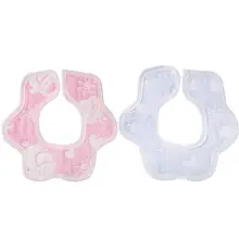 Милые младенческие нагрудники, жаккардовые газовые полотенца с короной, вращение на 360 градусов, впитывающая воду, нагрудники полотенца для кормления ребенка