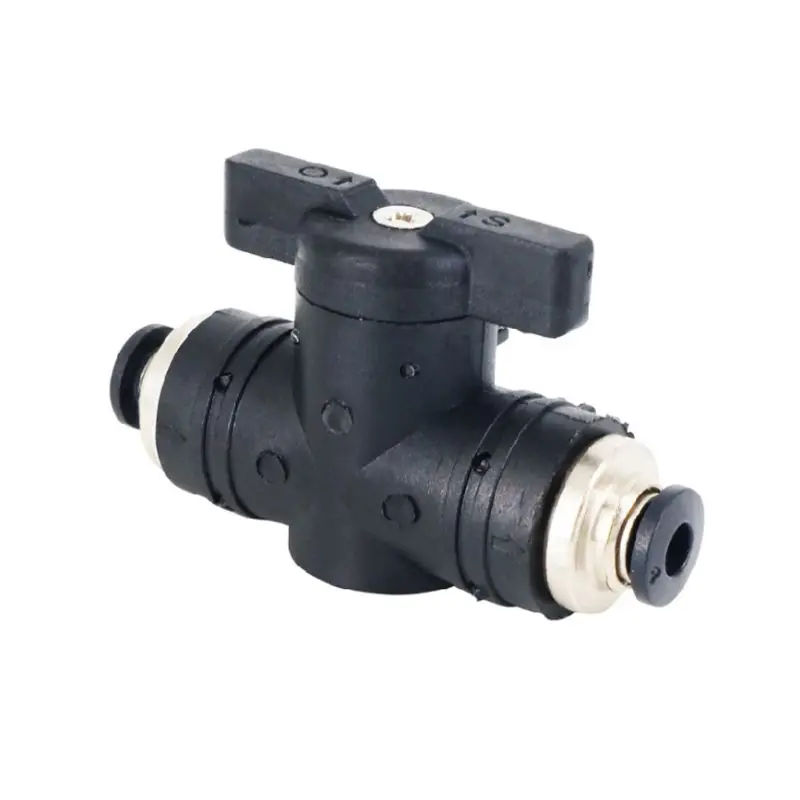 

4mm/6mm/8mm/10mm/12mm Pneumatic Push Quick Joint Connector BUC Hand Valve Switch Plastic Adapter Air Line Tube Fittings