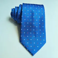 Синие галстуки для мужчин модные повседневные клетчатые Галстуки для взрослых из микрофибры женские мужские s Галстуки Свадебный жаккардовый тканый Corbatas Para Hombre 8 см