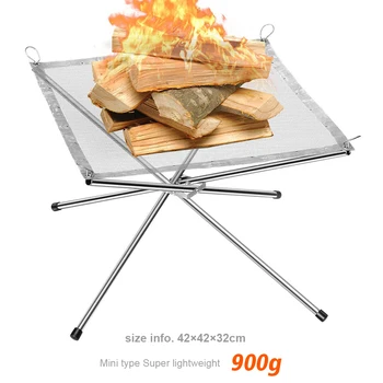 

Portable Stainless Steel BBQ Grill Folding BBQ Grill Mini Pocket BBQ Grill Barbecue Accessories For Home Park Use