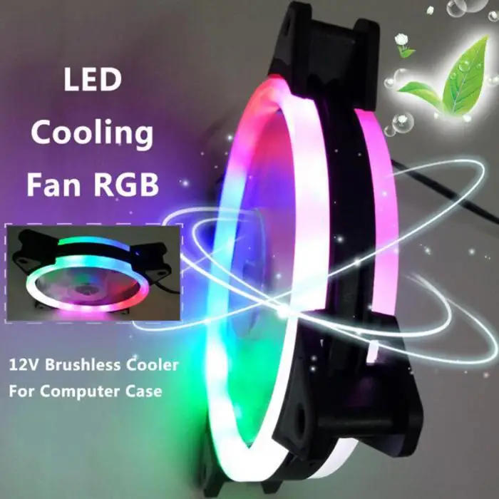 120 мм светодиодный вентилятор охлаждения 12V 4Pin для 3Pin цветная(RGB) Крайне низкий уровень шума компьютера ПК Процессор кулер EM88