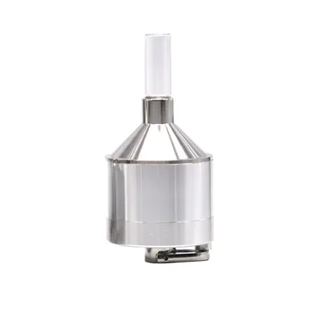 

3 Parts Dia 56Mm Aluminum Metal Powder Spice Hand Mill Grinder Crusher With Snuff Snorter Bottle