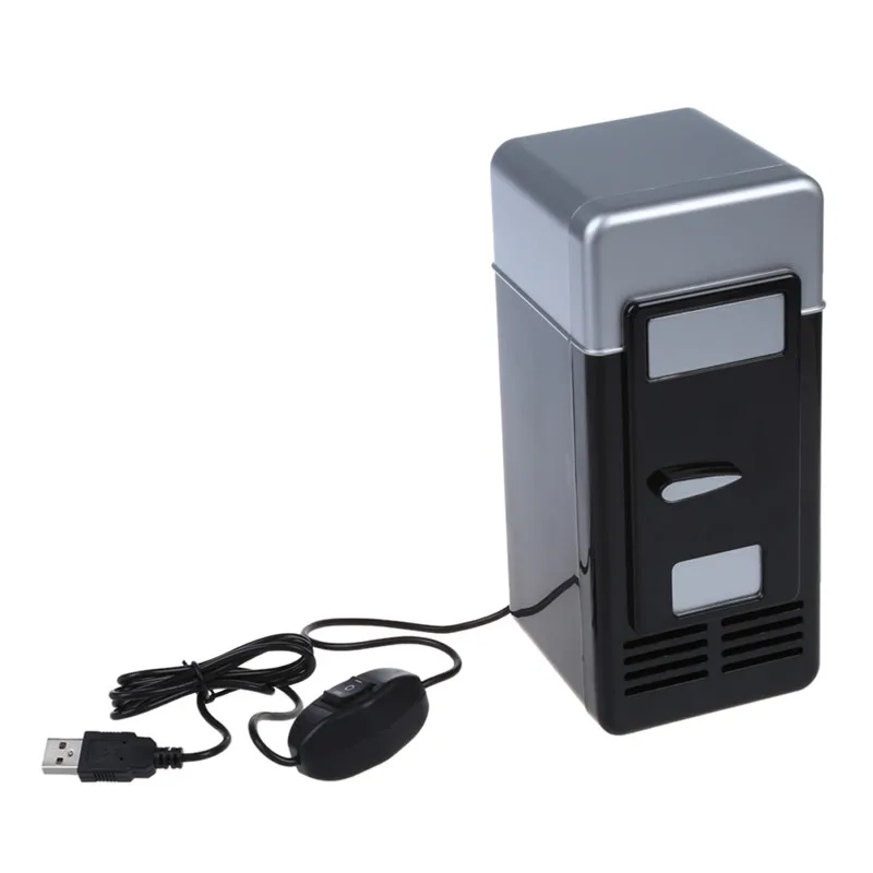 

PC USB Mini Refrigerator Fridge Beverage Drink Can Cooler Warmer