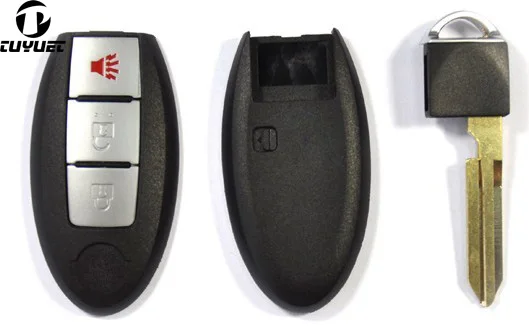 3 Buttons Nissan Tiida Sylphy Livina Qashqai smart key shell      (15)-1