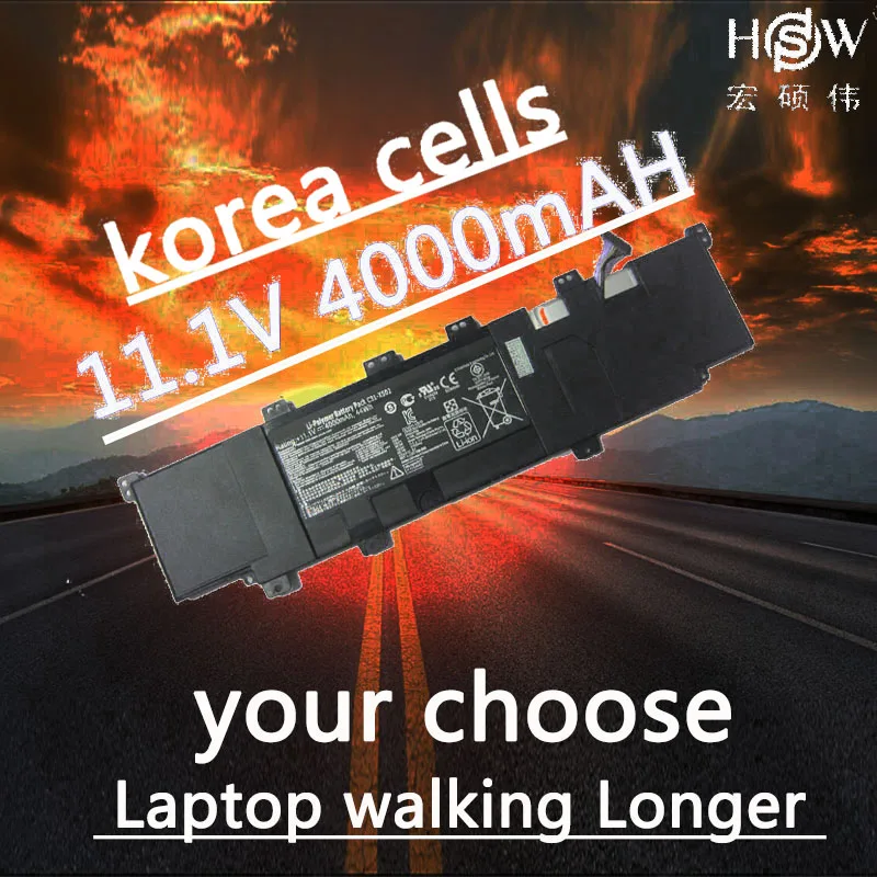 HSW Battery C21-x502 Battery for Asus Vivobook X502 X502c X502ca Series Laptop battery 11.1v 4000mah 44wh bateria akku