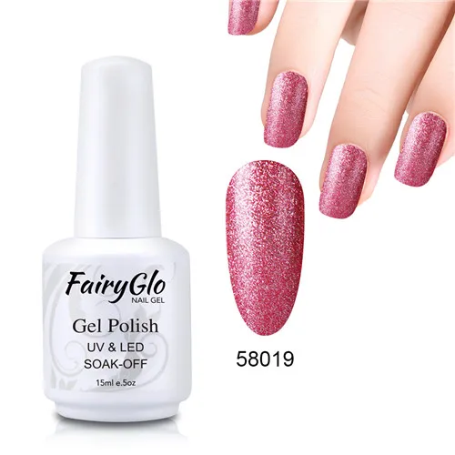 FairyGlo 15 мл Супер Bling Platinum Гель-лак блеск белая бутылка УФ гель лак для ногтей гель светодиодный праймер гель лак для ногтей эмаль - Цвет: 58019