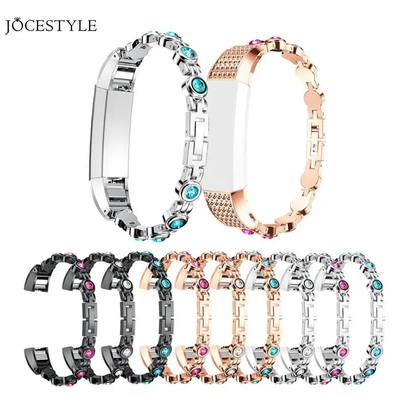 

Diamond Crystal Stainless Steel Watch Bracelet Replacement Wrist Band Strap Bangle for Fitbit Alta Alta HR