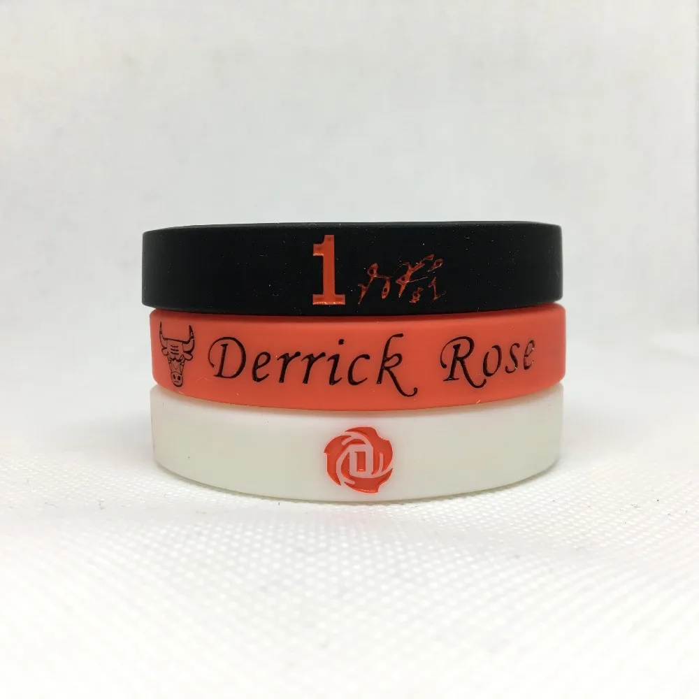 Derrick Rose 1 Pcs Wristband Silicone Rubber Bracelet Run Sport Derrick Rose 1 Pcs Wristband Silicone