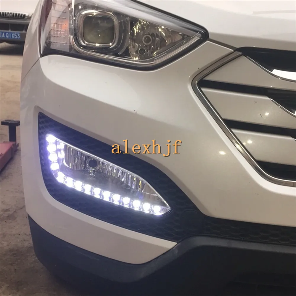 Король июле СИД DRL дневного света, корпус Противотуманного фонаря в сборе для Hyundai 2013 года все новые Санта-Фе (ЕС) / IX45 2012 ,1:1 Король июле СИД DRL дневного света, корпус Противотуманного фонаря в сборе для Hyundai 2013 года все новые Санта-Фе (ЕС) / IX45 2012 ,1:1