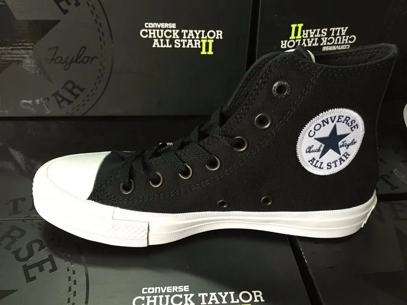 Новинка Converse Chuck Taylor II All Star обувь унисекс Высокие Кроссовки парусиновые синий черный цвет обувь для скейтбординга 150143C