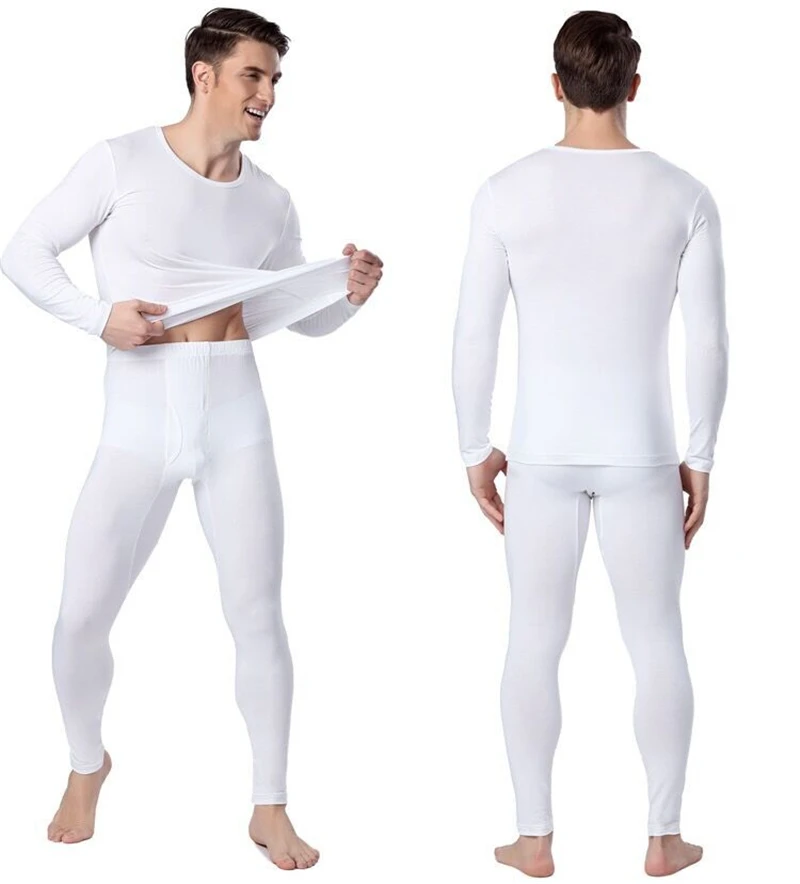 mens thermal underwear Men's underwear O neck thin thermal Long Johns underpants and undershirts Asian size L to 6XL warmest long underwear