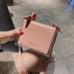 Для женщин прозрачная гелевая сумка девушка 2019 Новый Ins Лето мини сумки через плечо для цепи квадратный мешок Шелковый плечевой ремень