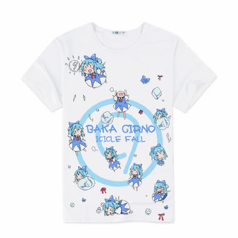 

High-Q Unisex Japan TouHou Project Cirno T-Shirt Tee T Shirt Anime Saigyouji Yuyuko Hakurei Reimu Casual T-Shirt Tee T Shirt