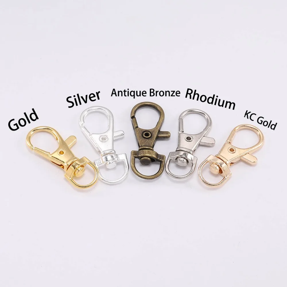 10pcs silver Lobster Claw Fermoir Keychain Porte-clés Jewelry Findings