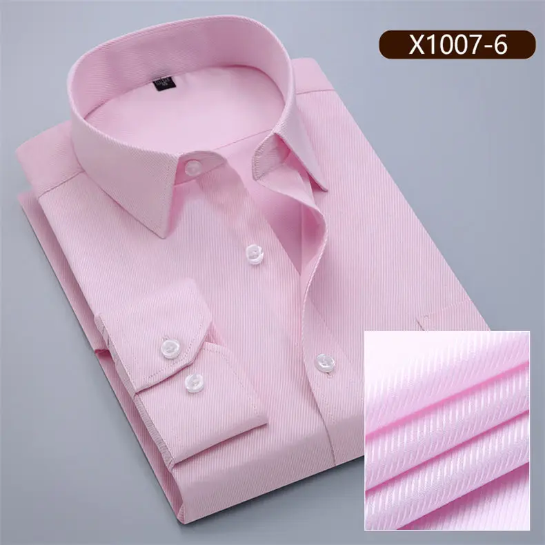 10XL Shirts Men Long Sleeve Casual Spring Cotton Business Mens Shirts Male Free Iron Extra Big Large Plus Size 6XL 7XL 8XL 9XL 06