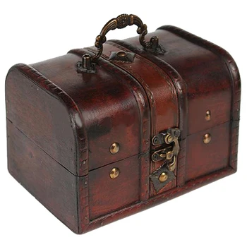 

New Arrival 1Piece Vintage Jewelry Pearl Necklace Bracelet Storage Organizer Wooden Case Gift Box