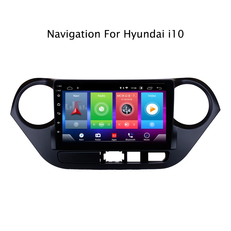 Полный сенсорный автомобильный Android 8,1 радио плеер для hyundai i10 USB aux автомобиля gps навигация Видео Мультимедиа Встроенный Bluetooth