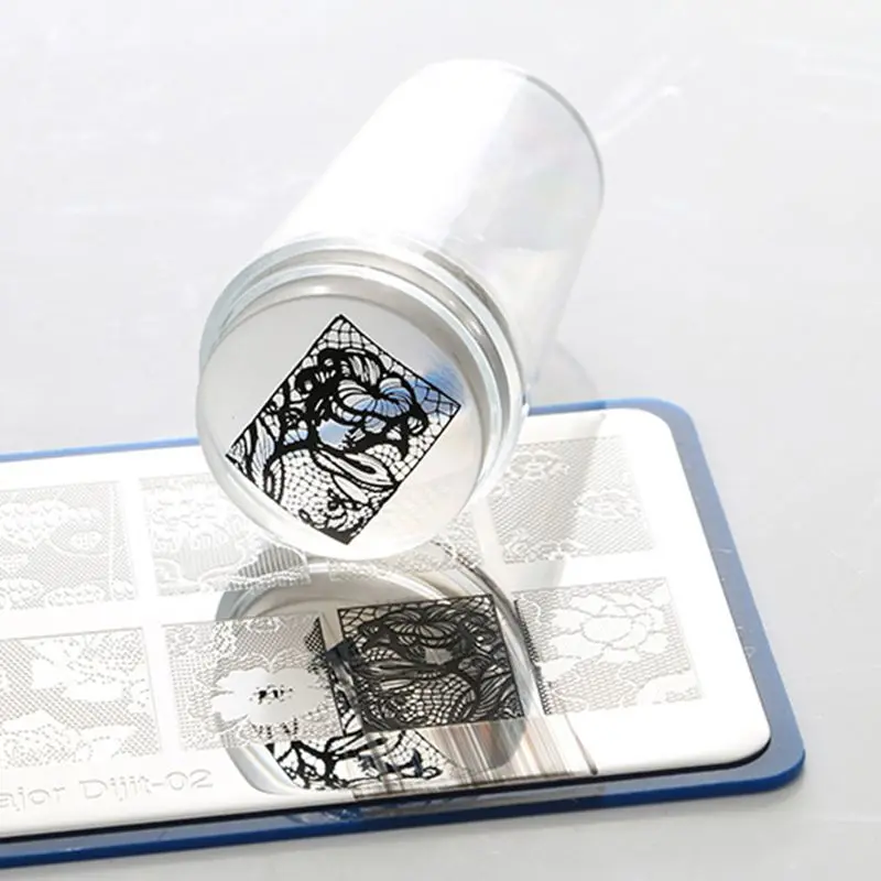 

2.8cm XL size Clear 1*DIY Jelly Stamper Kit With Image Plate And Scraper Manicure Tool Nail Art Stamping,HJ4414154221