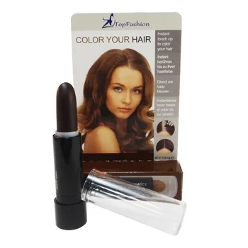 

Dark Brown Cosmetic Temporary Touch Up Hair Stick Meet FDA EEC Regulation TOPFASHION Makeup Cover Gray Hair Color (802H)