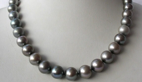 

xiuli 003525 stunning AAA big 11mm round south sea pearl necklace silver clasp