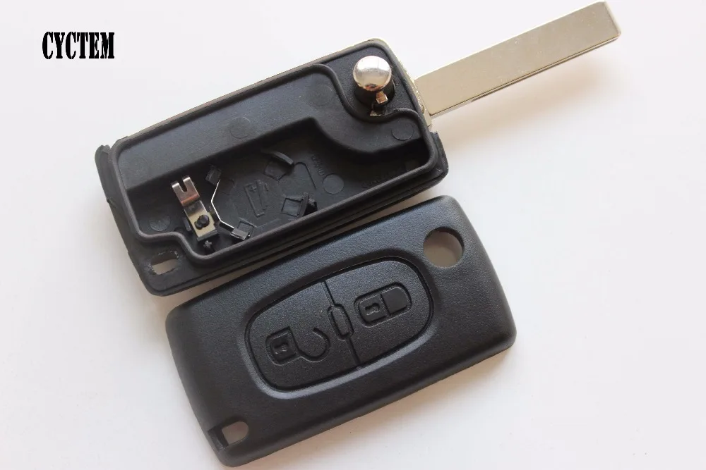 CYCTEM автомобильный брелок запасной чехол 2 кнопки флип пульт дистанционного ключа