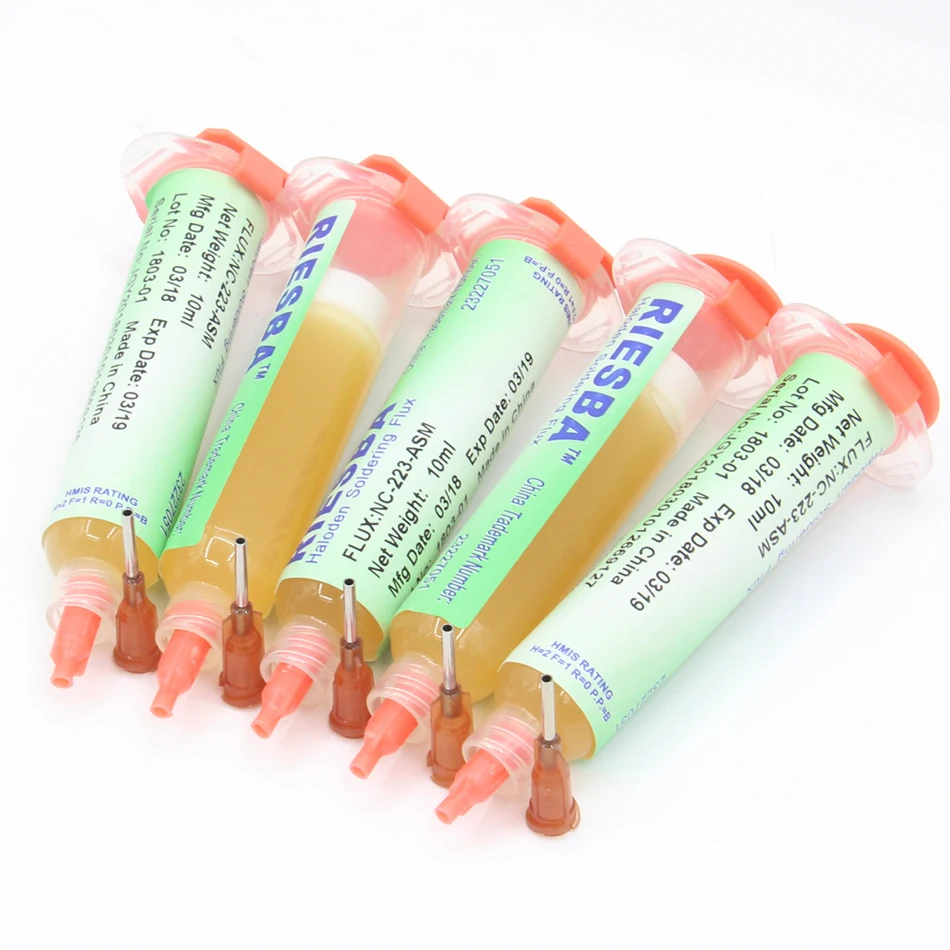 

RIESBA NC-223-ASM 10cc BGA PCB Flux Paste No-Clean Solder SMD Soldering Paste Flux Grease (1pcs/lot 3pcs/lot 5pcs/lot)