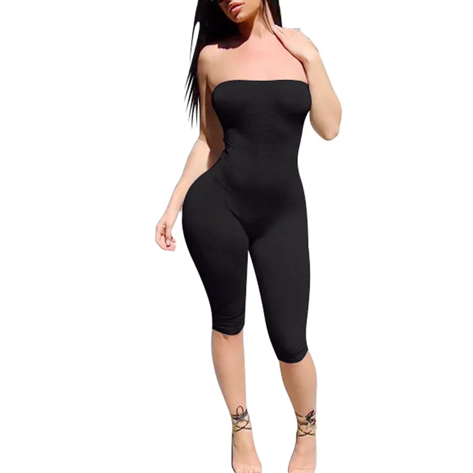 black strapless jumpsuit uk