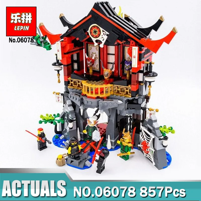 

Lepin Ninjagoing 06078 Temple Of Resurrection Building Blocks Toys For Children Figures Compatible Legoing Ninjagoings 70643 Kid