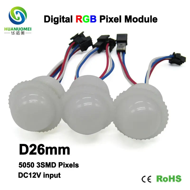 Полноцветная светодиодная Пиксельная лампа 3smd 26 мм 3 светодиода s UCS1903 5050 rgb smd