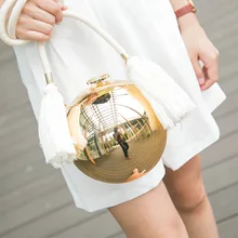 Besten Preis frauen Perle Tasche Perle Perlen Diamant Tellurion Abendtasche Braut Hochzeit Runde Ball Handgelenk Tasche Kupplung Geldbörse handtasche