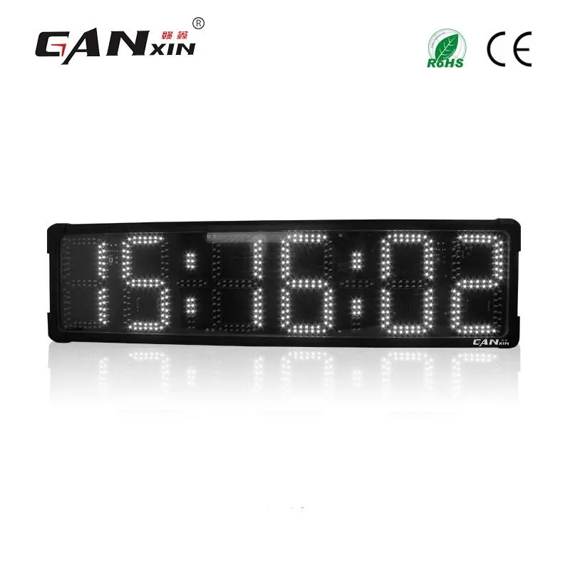 

[Ganxin] 8 Inches Double-side Outdoor Led Timer Clock large decorative wall clocks