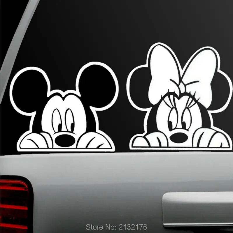 Auto Sticker Mickey Mouse and Minnie Mouse Combo Window decal for Car