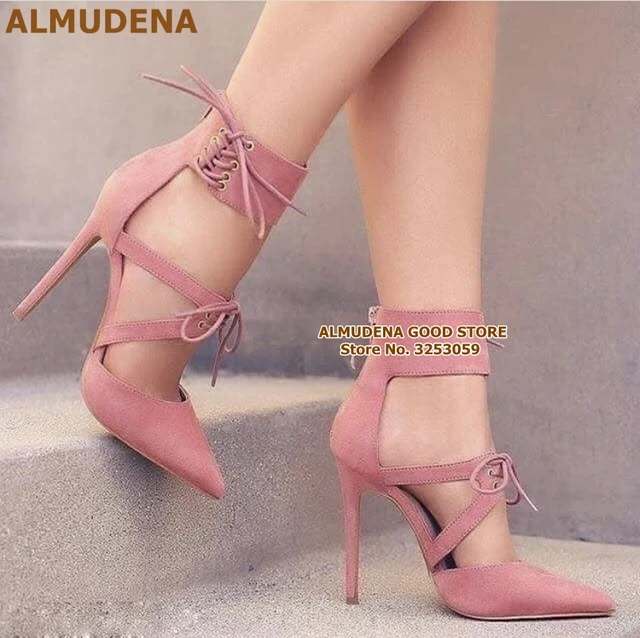 Women Pumps Sexy Stiletto Pointed Toe 11cm Heel Wedding Shoes Grey Pink  Color Red Rubber Bottom High Heels Ladies Dress Shoes 44 - AliExpress
