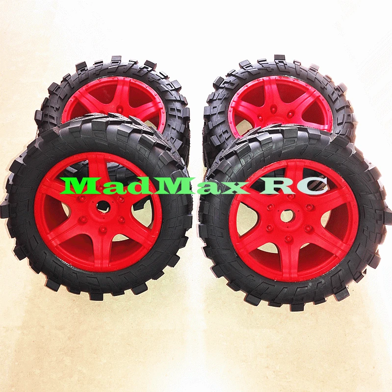 Обод колеса+ Шина+ гайки колеса сопротивление анти износ расширены для TRAXXAS X-MAXX 8S 1/5 rc автомобиль красный