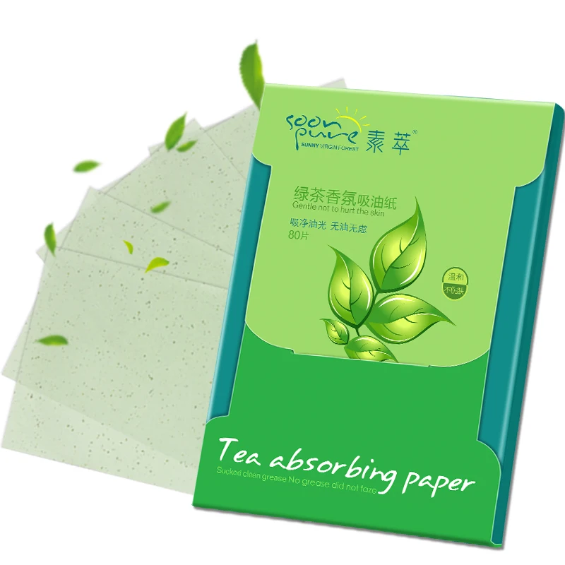 80 простыни Детские/коробка зеленый чай уход за кожей лица бумага маслопоглощающая бумага мощное средство для снятия макияжа ткани