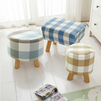 

Creative solid wood stool fashion shoes bench sofa stool home soft stool
