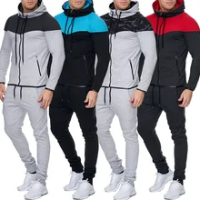 Zogaa Новая мужская мода 2 части спортивный костюм мужской костюм мужские толстовки наборы мужские спортивные костюмы Спортивная одежда для бега Мужской спортивный костюм наборы