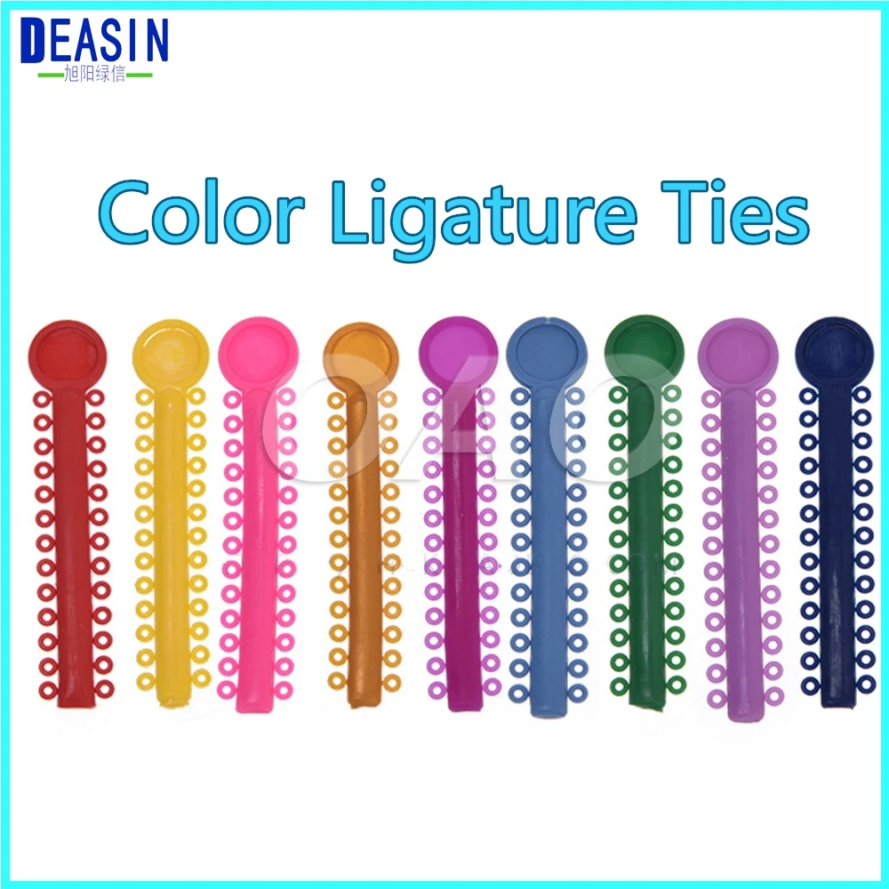 2 Pack(80pcs) Dental Orthodontic Materials Transparent Color Ligature