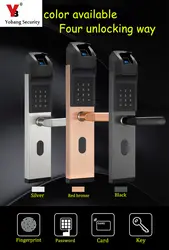 YobangSecurity дома Anti-theft интеллектуальная отпечатков пальцев замок Keyless смарт дверные замки отпечатков пальцев + пароль + rfid-карты + ключ