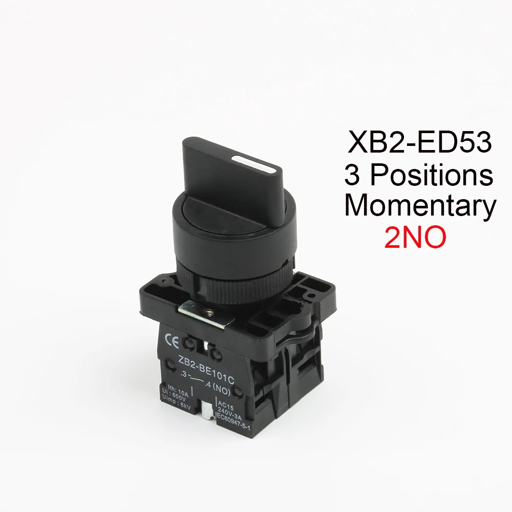 XB2-ED21 XB2-ED25 XB2-ED33 XB2-ED33 2/3 позиций 1N0/1NC& 1NO/2NO фиксации самоблокирующимся/моментальный переключатель кнопочный переключатель