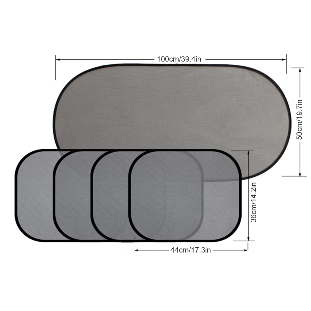 5 шт./компл. для автомобиля, навес от солнца для окон автомобиля солнцезащитное покрытие на лобовое стекло автомобиля, отгибающийся сетки спереди и сзади сбоку Шторы стайлинга автомобилей